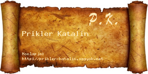 Prikler Katalin névjegykártya