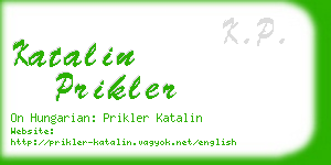 katalin prikler business card